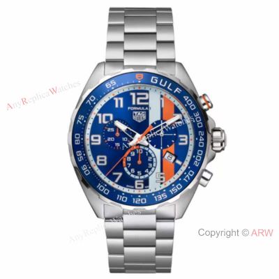 Swiss Replica TAG Heuer Formula 1 Chronograph 43mm Gulf Special Edition Watch